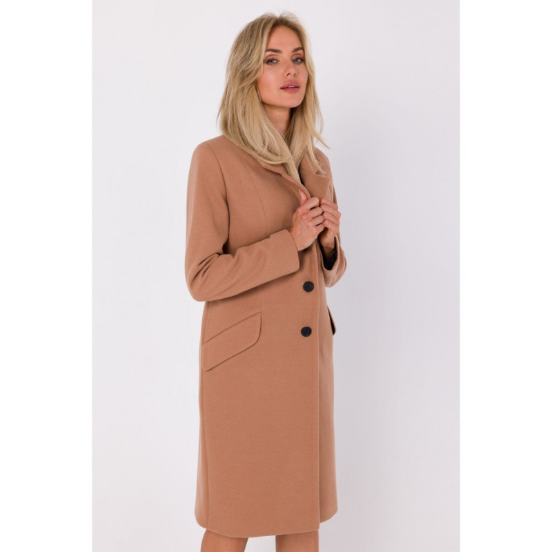 M758 Button-up coat - camellia