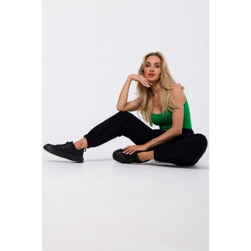 M760 Sweatpants with stitching on legs - black