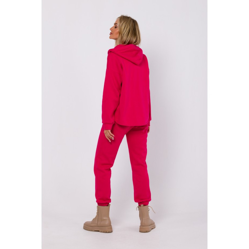 M761 Zippered hooded sweatshirt - raspberry