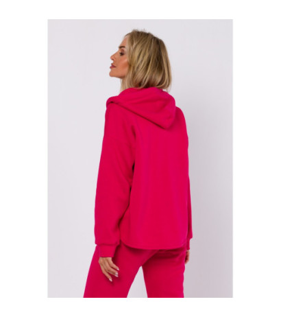 M761 Zippered hooded sweatshirt - raspberry