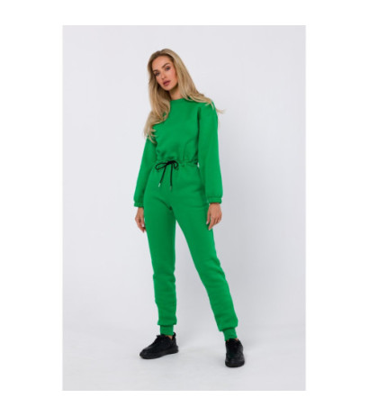 M763 Jumpsuit with elastic waistband - luscious green