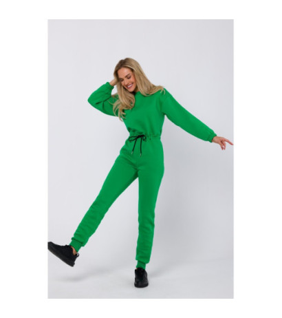 M763 Jumpsuit with elastic waistband - luscious green