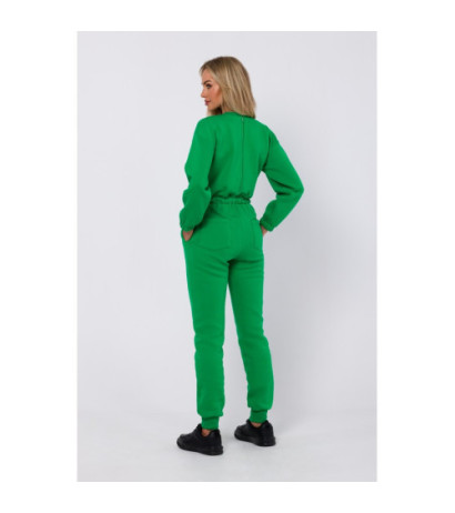 M763 Jumpsuit with elastic waistband - luscious green