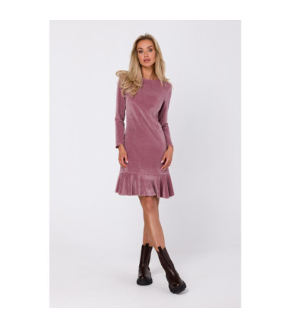 M765 Dress with frill - dirty pink