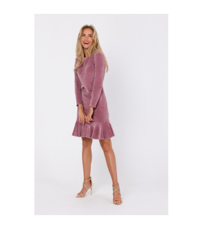 M765 Dress with frill - dirty pink