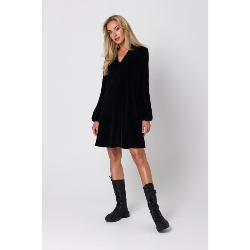 M767 V-neck dress - black