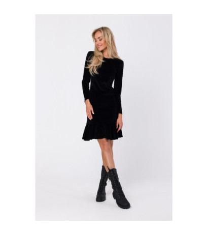 M765 Dress with frill - black