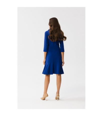 S346 Dress with binding at neck - cornflower