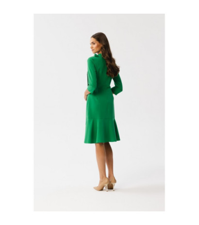 S346 Dress with tie at the neck - juicy green