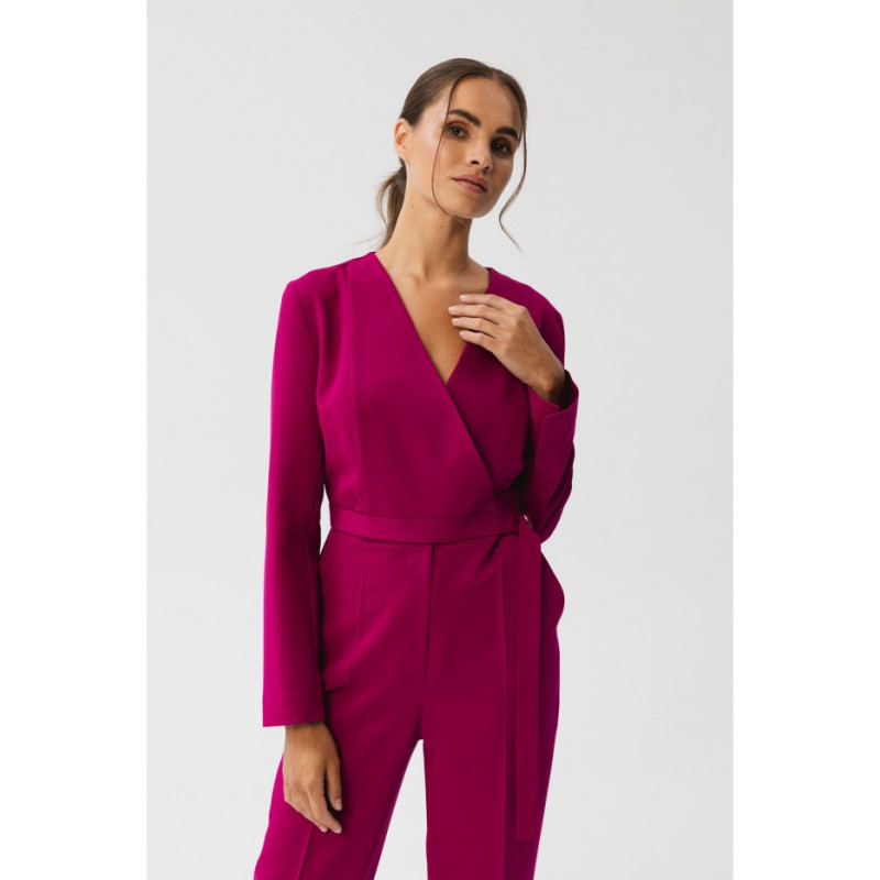 S352 Jumpsuit lipsuga ümber vöökoha - ploomi