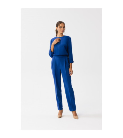 S355 Jumpsuit with a tear in the neckline - cornflower