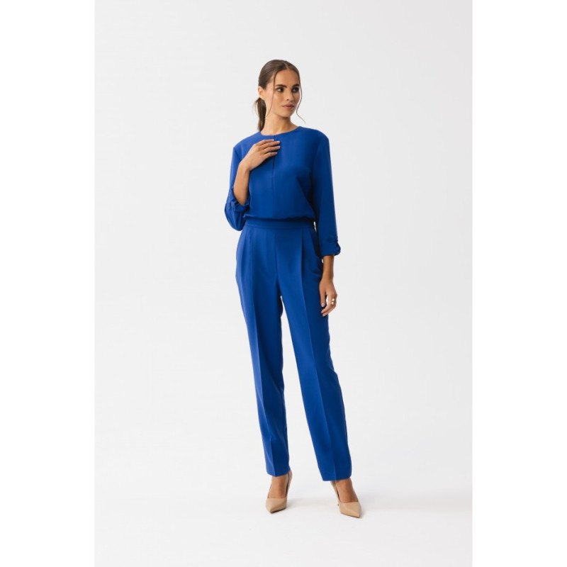 S355 Jumpsuit with a tear in the neckline - cornflower