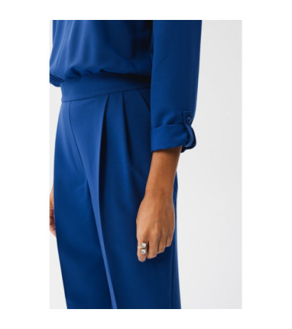 S355 Jumpsuit with a tear in the neckline - cornflower