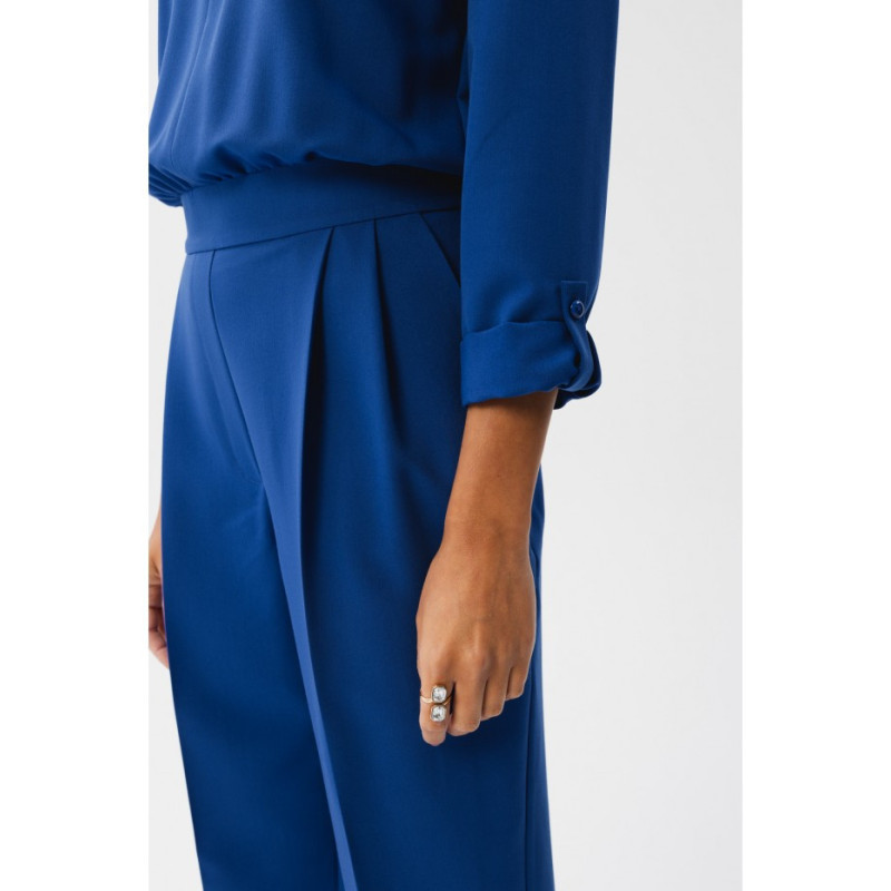 S355 Jumpsuit with a tear in the neckline - cornflower