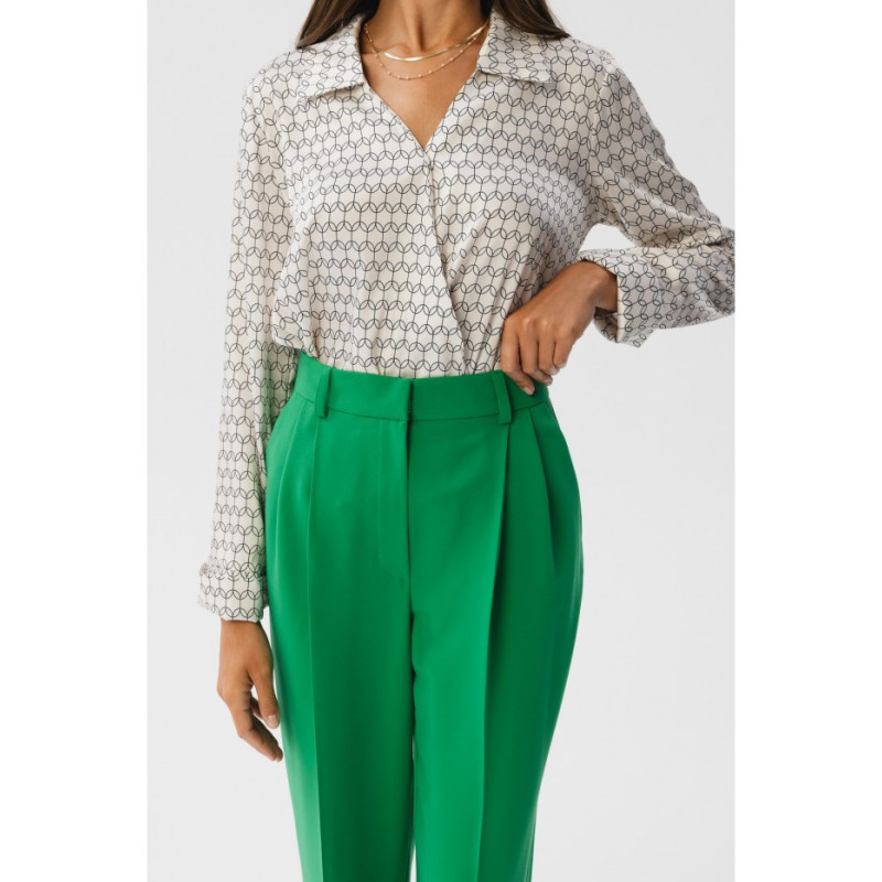 S356 High-waisted pants - juicy green