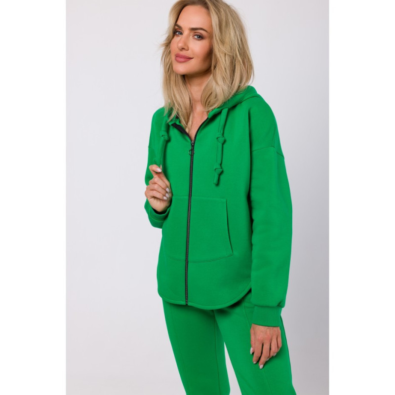 M761 Zippered hooded sweatshirt - juicy green