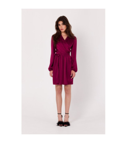 K175 Flared dress - burgundy