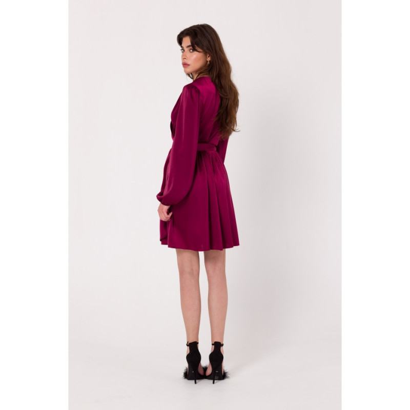 K175 Flared dress - burgundy