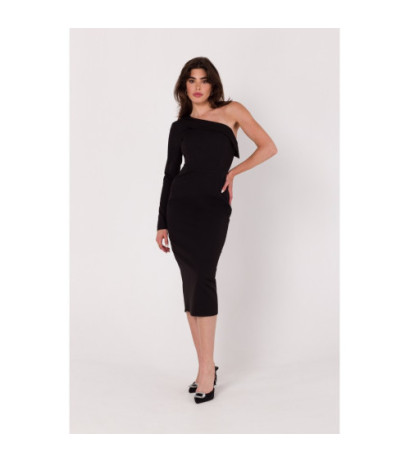 K179 One shoulder dress - black