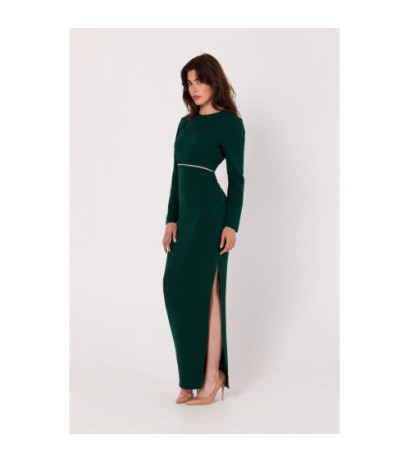 K180 maxi dress with cutout at waist - bottle green