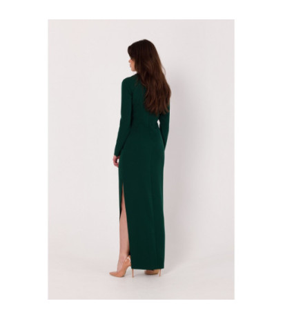 K180 maxi dress with cutout at waist - bottle green