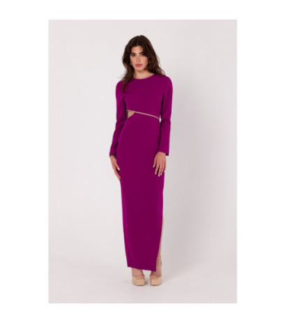 K180 Maxi dress with cutout at waist - ruby