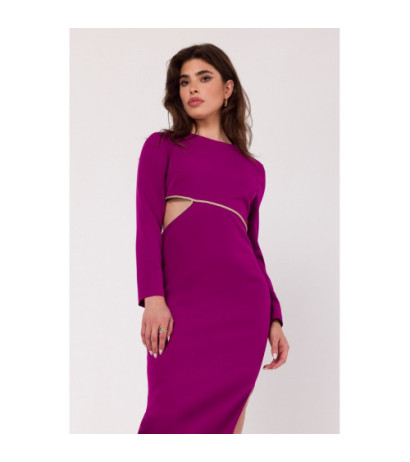 K180 Maxi dress with cutout at waist - ruby