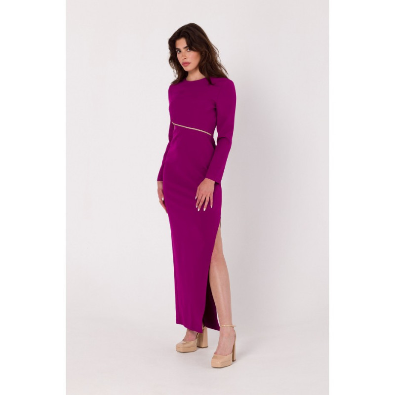 K180 Maxi dress with cutout at waist - ruby