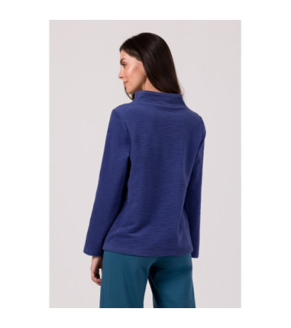 B268 High collar sweatshirt - indigo