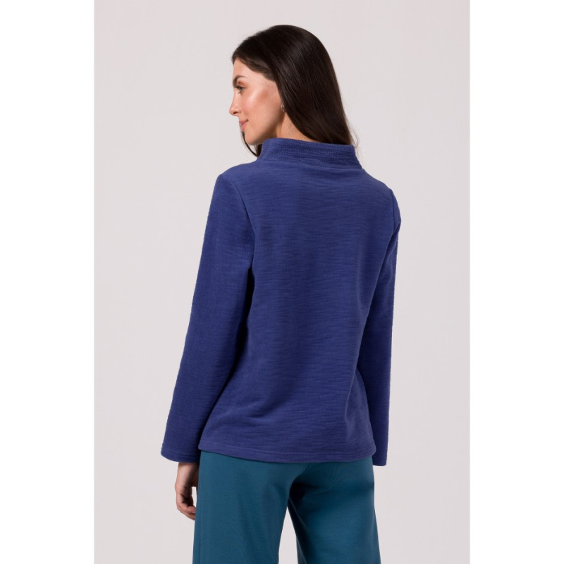 B268 High collar sweatshirt - indigo