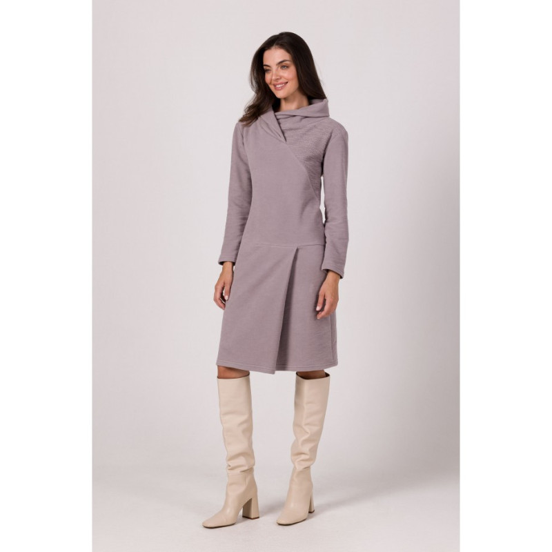 B270 High collar dress - gray