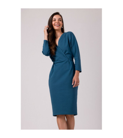 B271 Dress with envelope neckline - marine