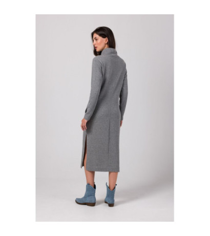 B274 Dress with half turtleneck - gray