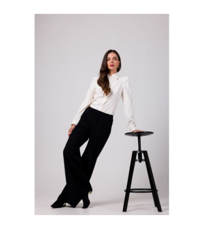 B275 Pants with stitching on the legs - black