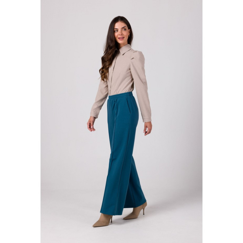 B275 Pants with stitching on legs - marine