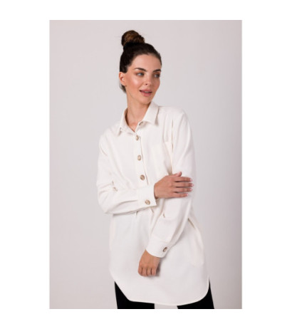 B276 Shirt tunic with collar - cream