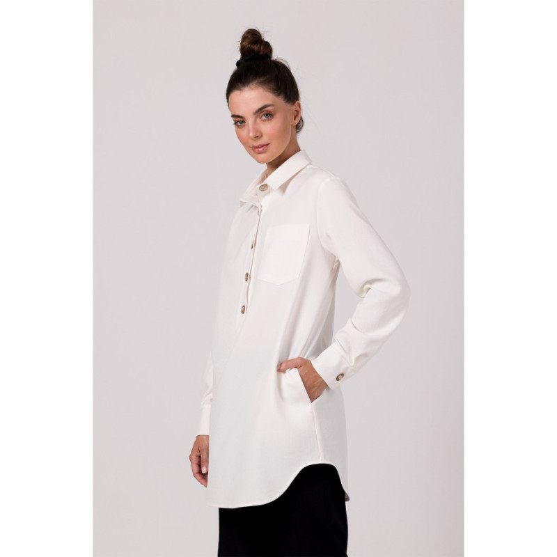 B276 Shirt tunic with collar - cream