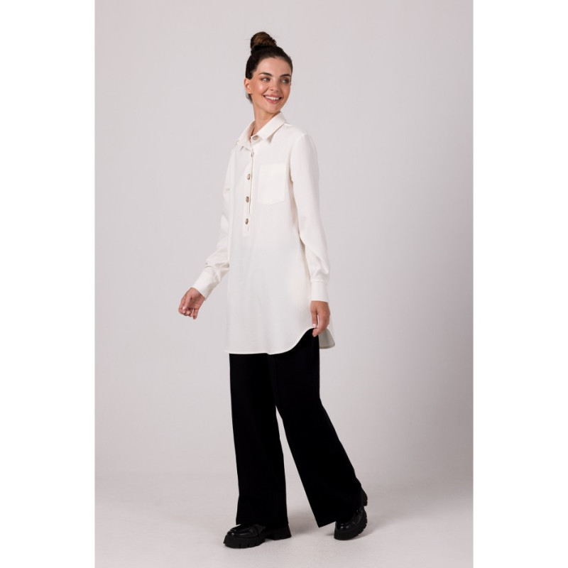 B276 Shirt tunic with collar - cream