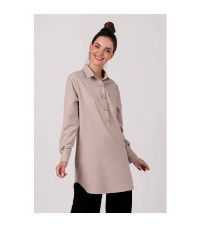 B276 Shirt tunic with collar - beige