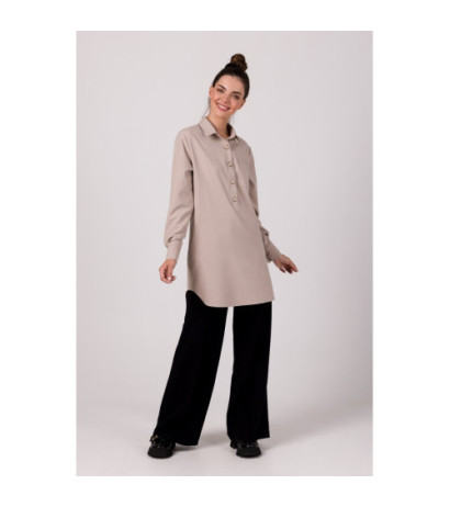 B276 Shirt tunic with collar - beige