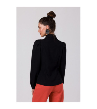 B277 Button-down shirt with collar - black