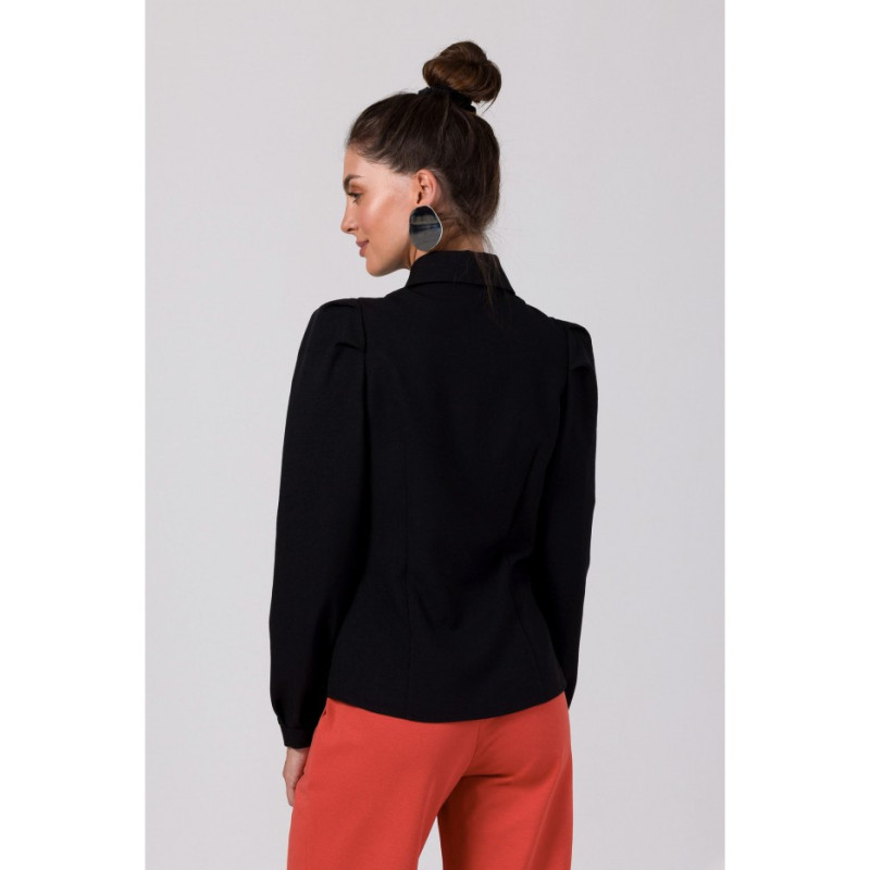 B277 Button-down shirt with collar - black