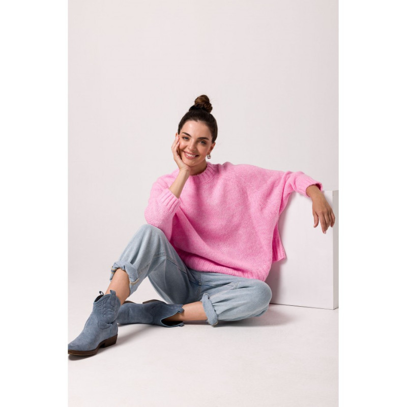 BK105 Sweater with bat sleeves - pink