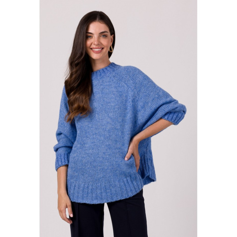 BK105 Sweater with bat sleeves - azure