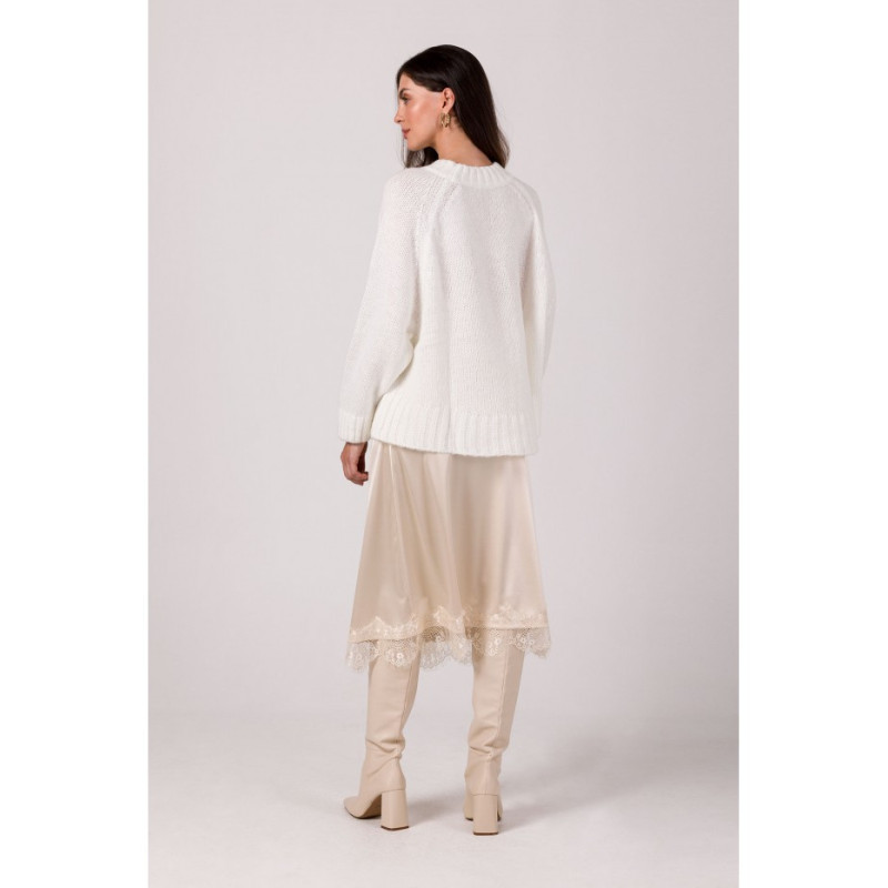 BK105 Sweater with bat sleeves - white