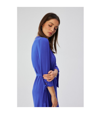 S365 Midi dress with tied cuffs - blue