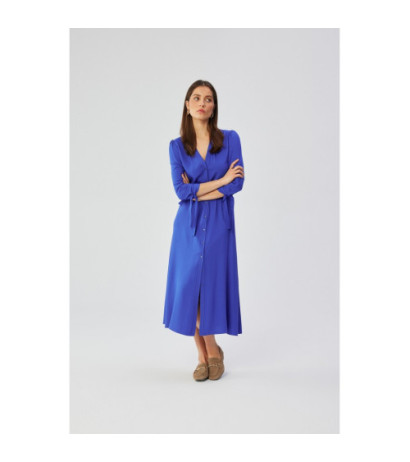 S365 Midi dress with tied cuffs - blue