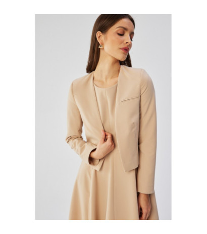 S368 Short unbuttoned jacket - beige