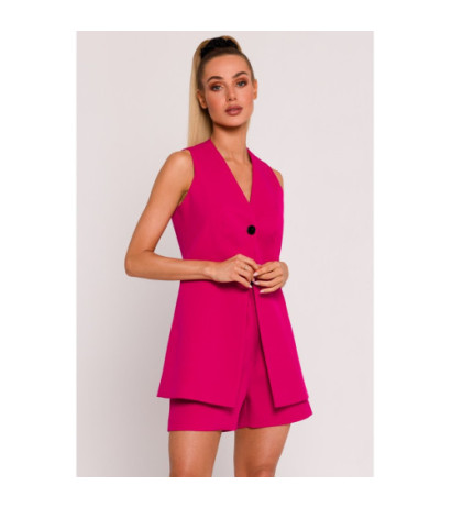 M776 One button vest - fuchsia