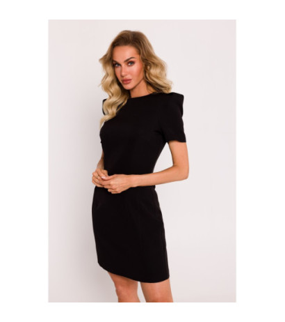 M777 Mini dress with decorative sleeves - black